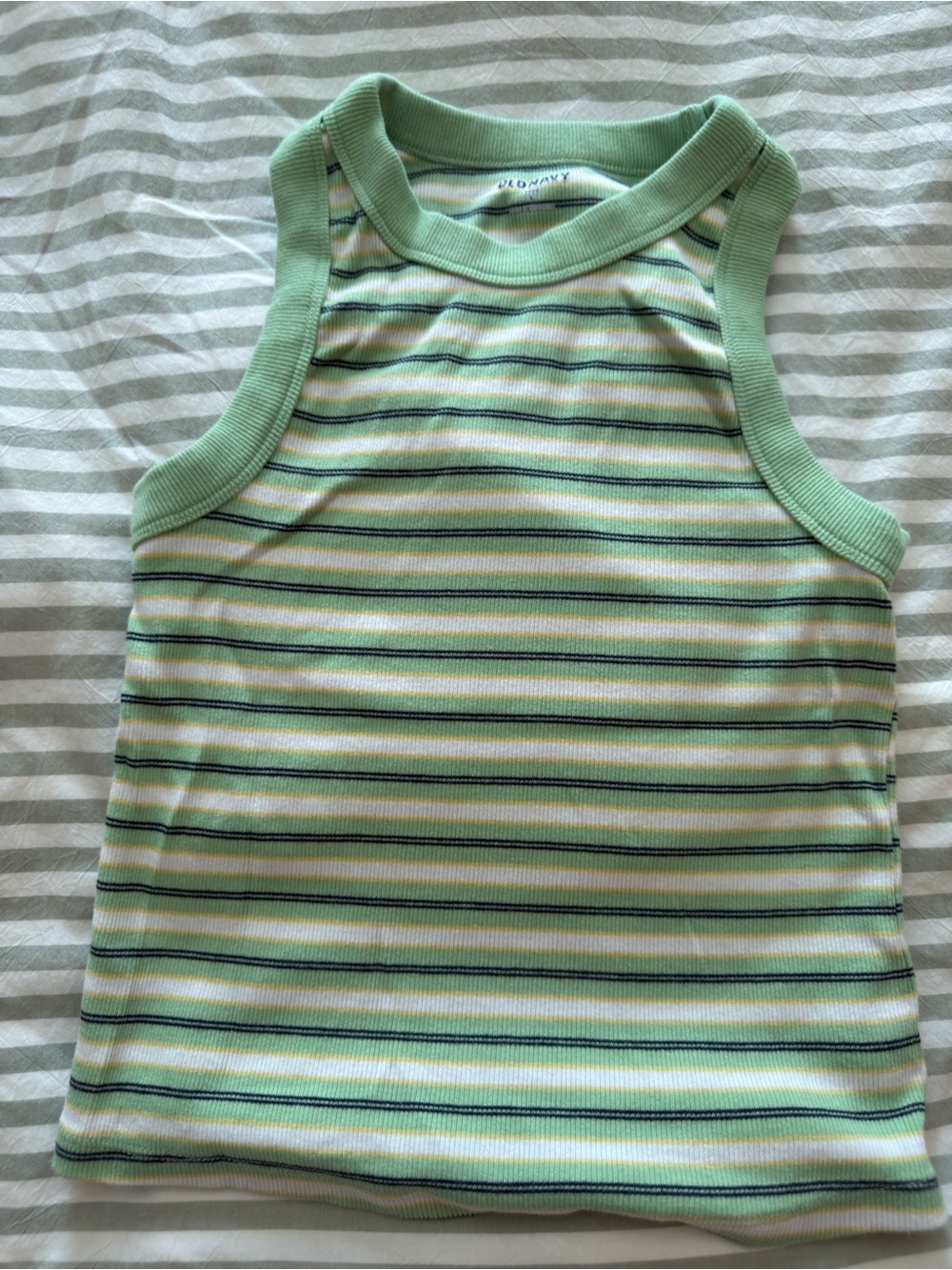 Striped Green- Mint Green